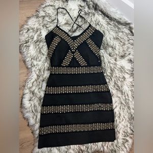 5 for $20 🌹 LAP black bandage dress w/gold studs Sz S